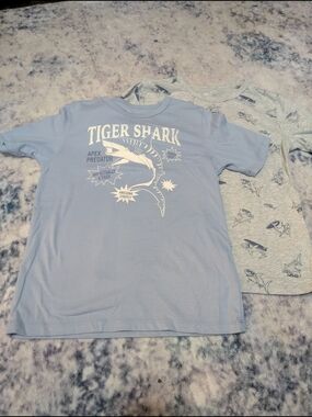 2-Garanimals Blue Tiger Shark Graphic Tee Bundle